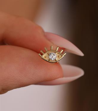 Taşlı Kirpik Küpe