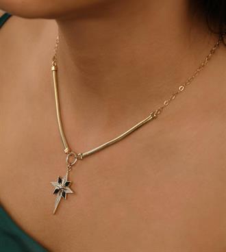 Taşlı Kutup Yıldızı Kolye