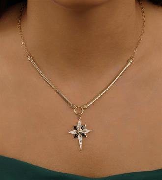 Taşlı Kutup Yıldızı Kolye