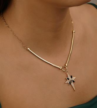 Taşlı Kutup Yıldızı Kolye