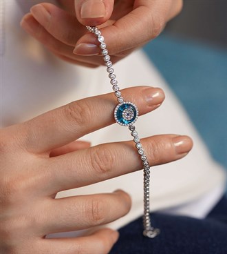 Taşlı Nazar Su Yolu Bileklik