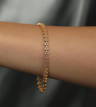 Taşlı Roza Bileklik