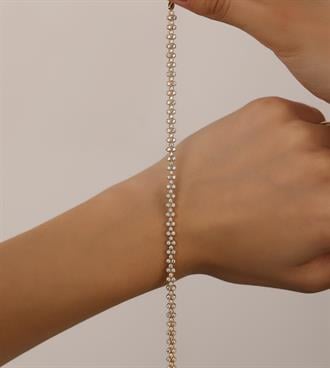 Taşlı Roza Bileklik