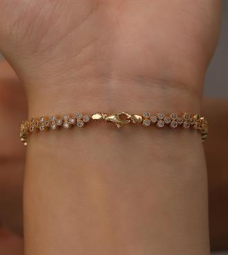 Taşlı Roza Bileklik