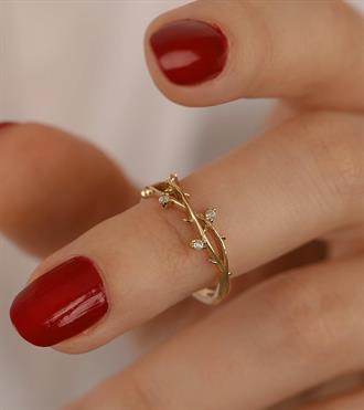 Taşlı Sarmaşık Yüzük