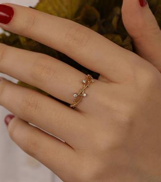 Taşlı Sarmaşık Yüzük