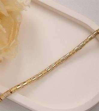 Taşlı Silindir Tasarım Bileklik