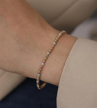 Taşlı Top Top Bileklik