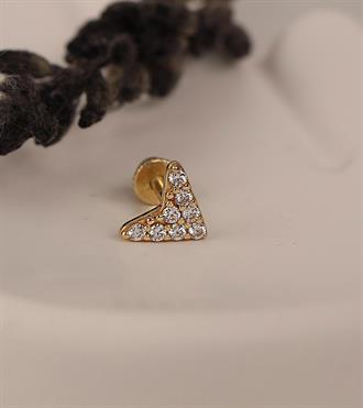 Taşlı V Piercing (Tragus)