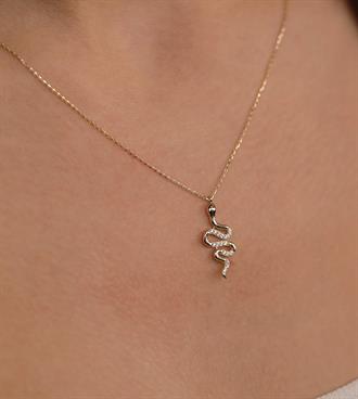 Taşlı Yılan Kolye