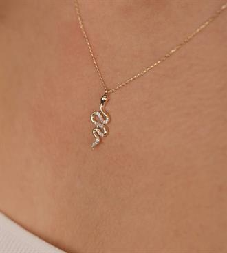 Taşlı Yılan Kolye