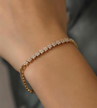 Taşlı Yıldız Sıralı Bileklik