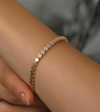 Taşlı Yıldız Sıralı Bileklik