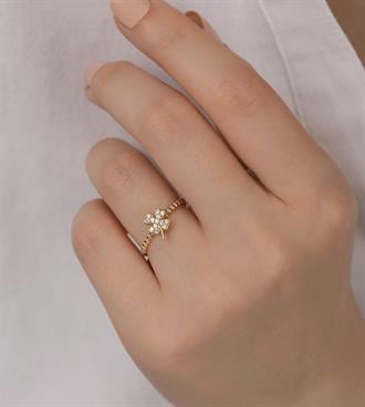 Taşlı Yonca Yüzük