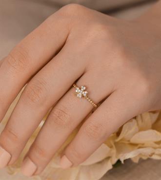 Taşlı Yonca Yüzük