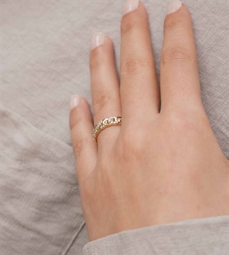 Taşlı Zincir Yüzük