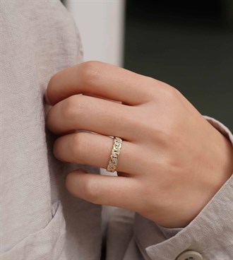 Taşlı Zincir Yüzük