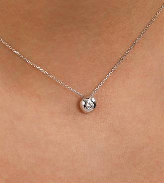 Tektaşlı Mini Top Kolye