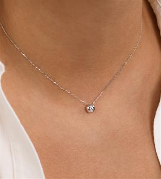 Tektaşlı Mini Top Kolye