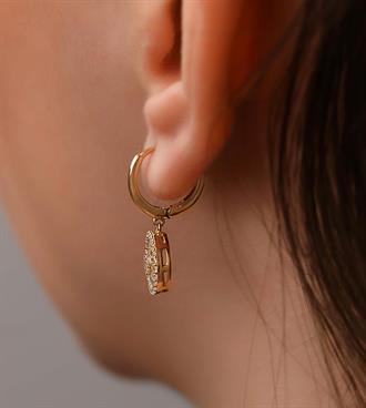 Trapez Sallantılı Küpe