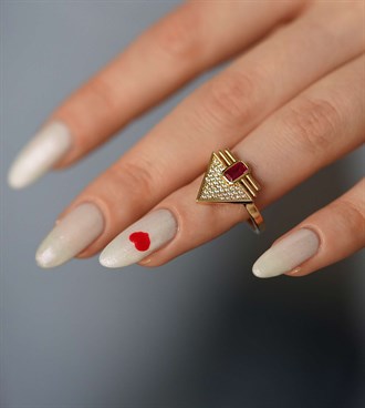 Trigon Yüzük-Bordo