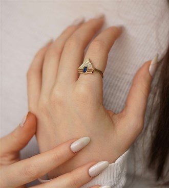 Trigon Yüzük-Lacivert