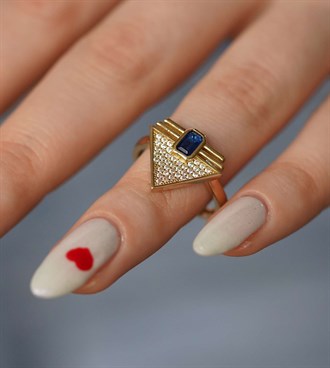 Trigon Yüzük-Lacivert