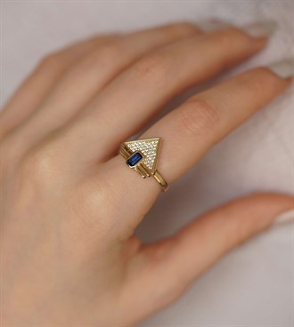 Trigon Yüzük-Lacivert