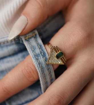 Trigon Yüzük-Yeşil