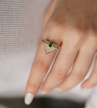 Trigon Yüzük-Yeşil