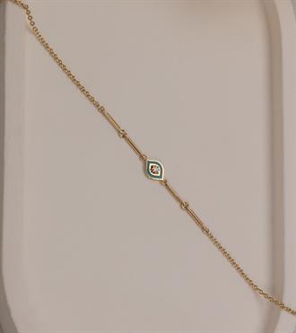 Turkuaz Göz Çubuklu Bileklik