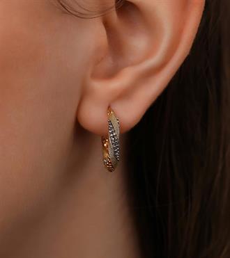 Üç Renkli Burgu Küpe