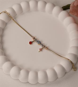 Uğurböceği ve Dondurma Charmlı Çocuk Bileklik