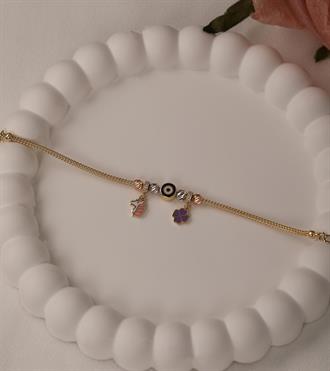 Unicorn ve Yonca Charmlı Çocuk Bileklik