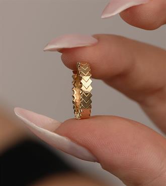 V Dizilim Halka Küpe