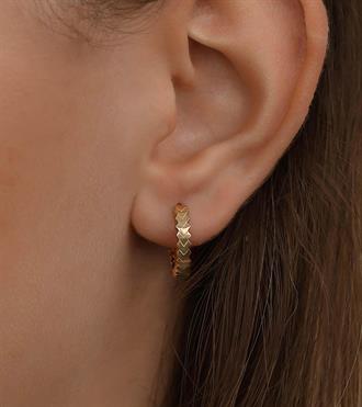 V Dizilim Halka Küpe