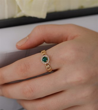 Yeşil Taşlı Gurmet Yüzük