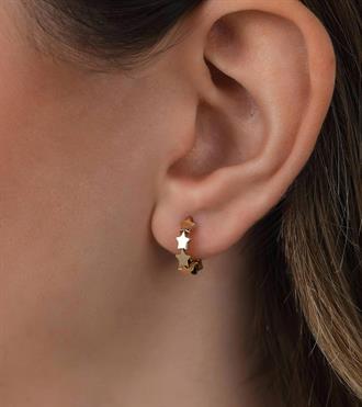 Yıldız Dizilim Halka Küpe