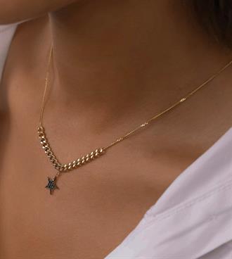 Yıldız ve Gurmet Detaylı Kolye
