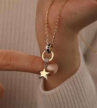 Yıldızlı Fora Kolye