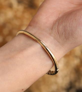 Zincir Detaylı Bombeli Bilezik