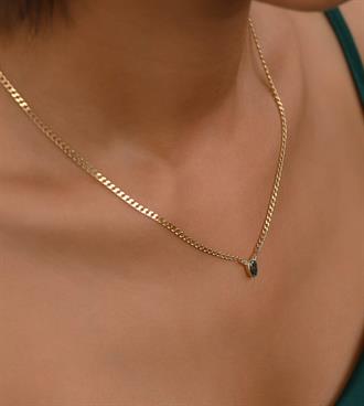 Yeşil Taşlı Mini Gurmet Kolye