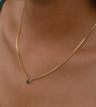 Yeşil Taşlı Mini Gurmet Kolye