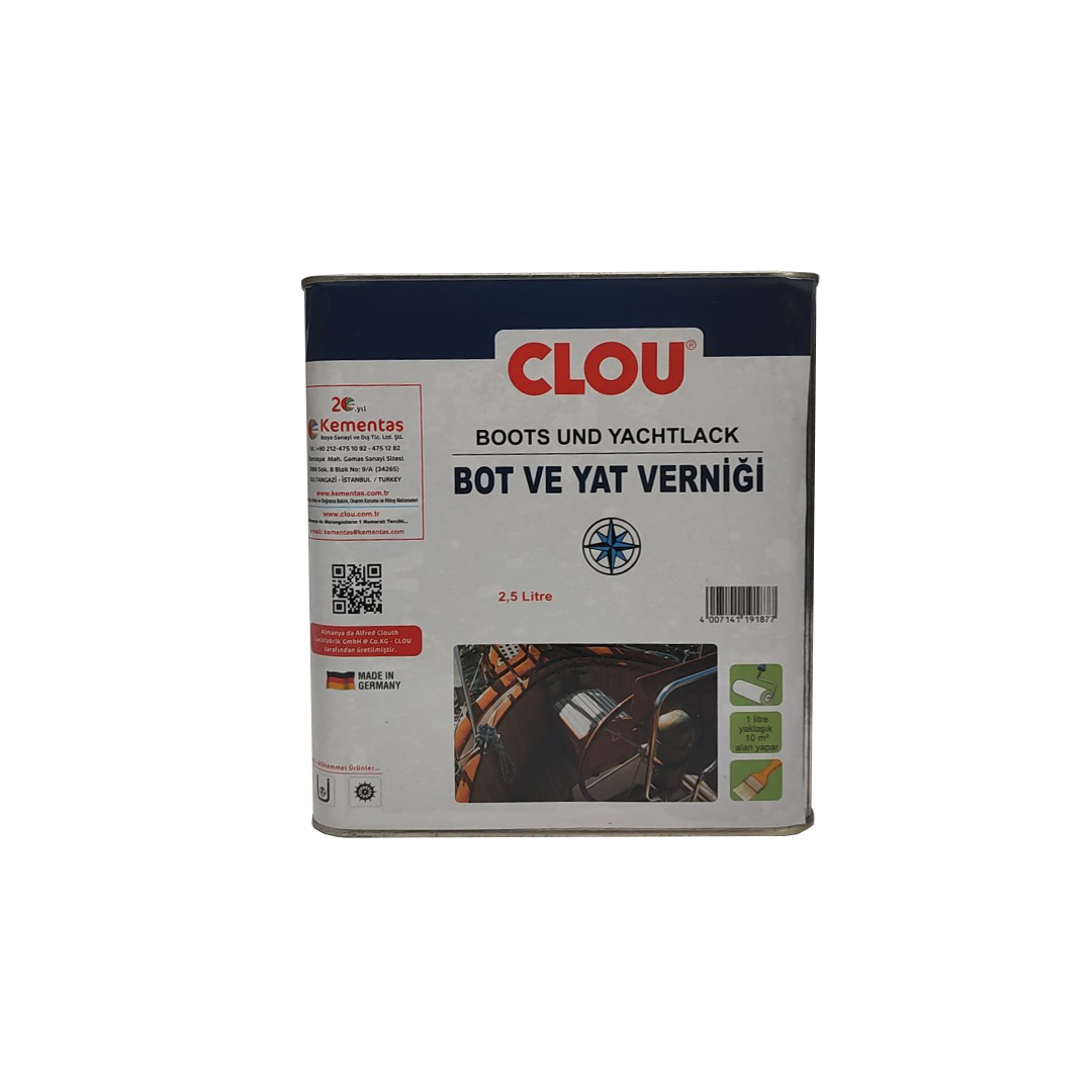 CLOU 30777.00000 Bot ve Yat Verniği Parlak 2,5Lt