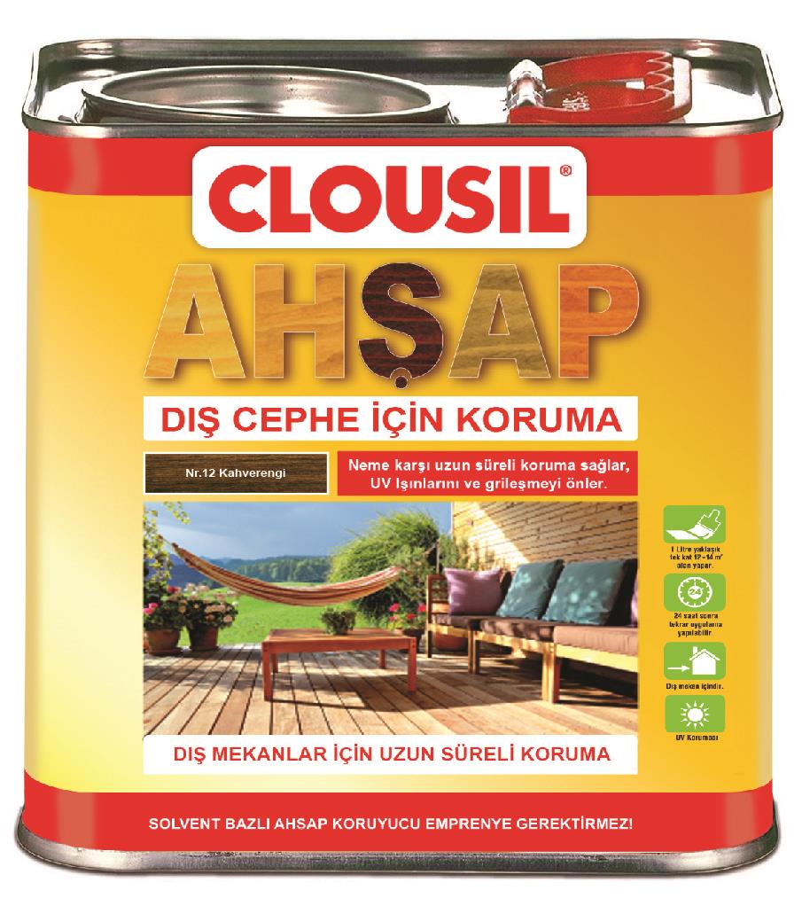 Solvent Based Wood Protectors 2,5LtCLOU Nr.12 Brown Slv Based Wood Protector 2,5Lt