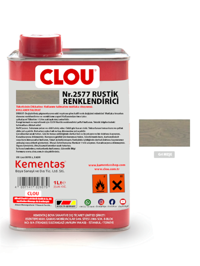Solvent Bazlı Renklendiriciler 1Lt02577 Gri Meşe Rustic Efekt Renklendirici 1Litre