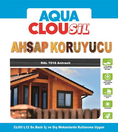 Su Bazlı Ahşap Koruyucular2,5LtCLOU Ral 7016 Antrasit Su Bazlı Ahşap Kor. 2,5Lt