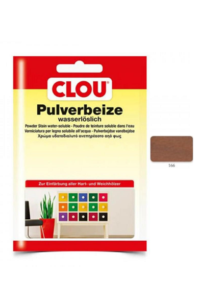 Water Soluble Oxide Powder Wood PaintCLOU Oxide Powder Coating Nr:166 Light Walnut 5gr