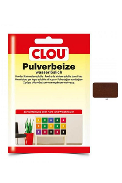 Water Soluble Oxide Powder Wood PaintCLOU Oxide Powder Coating Nr:165 Dark Oak 12gr