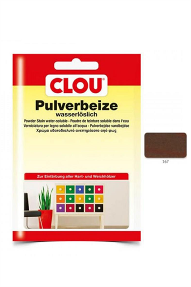 Water Soluble Oxide Powder Wood PaintCLOU Oxide Powder Coating Nr:167 Medium Walnut 5gr